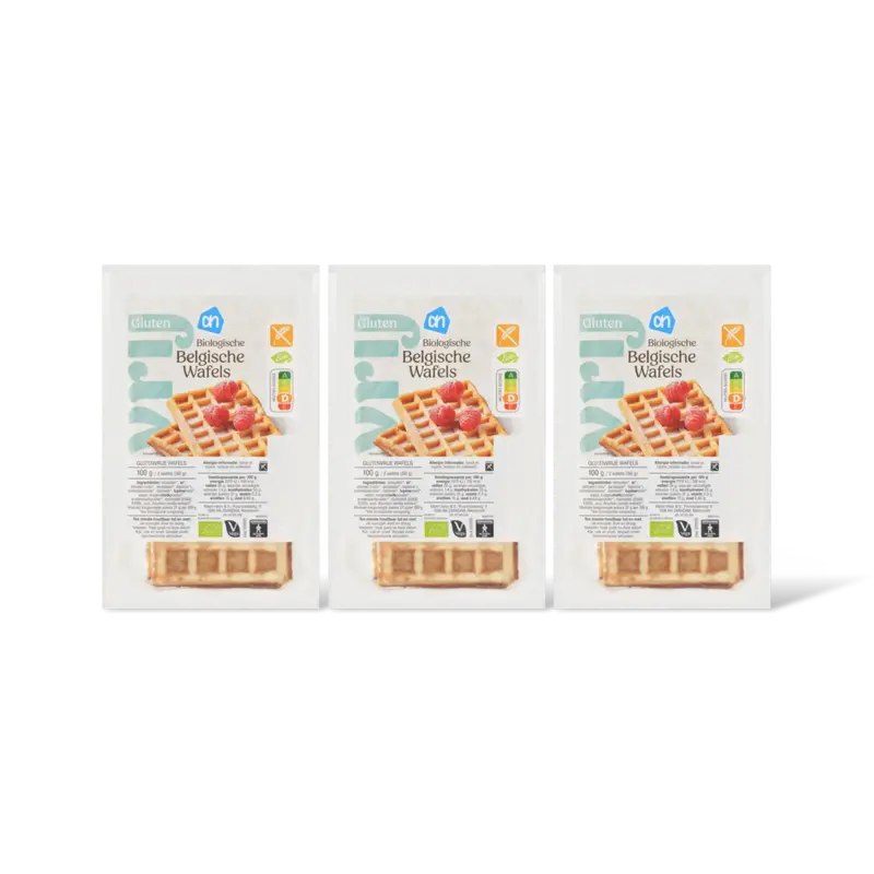 AH Glutenvrij Biologische Belgische wafels 3-pack