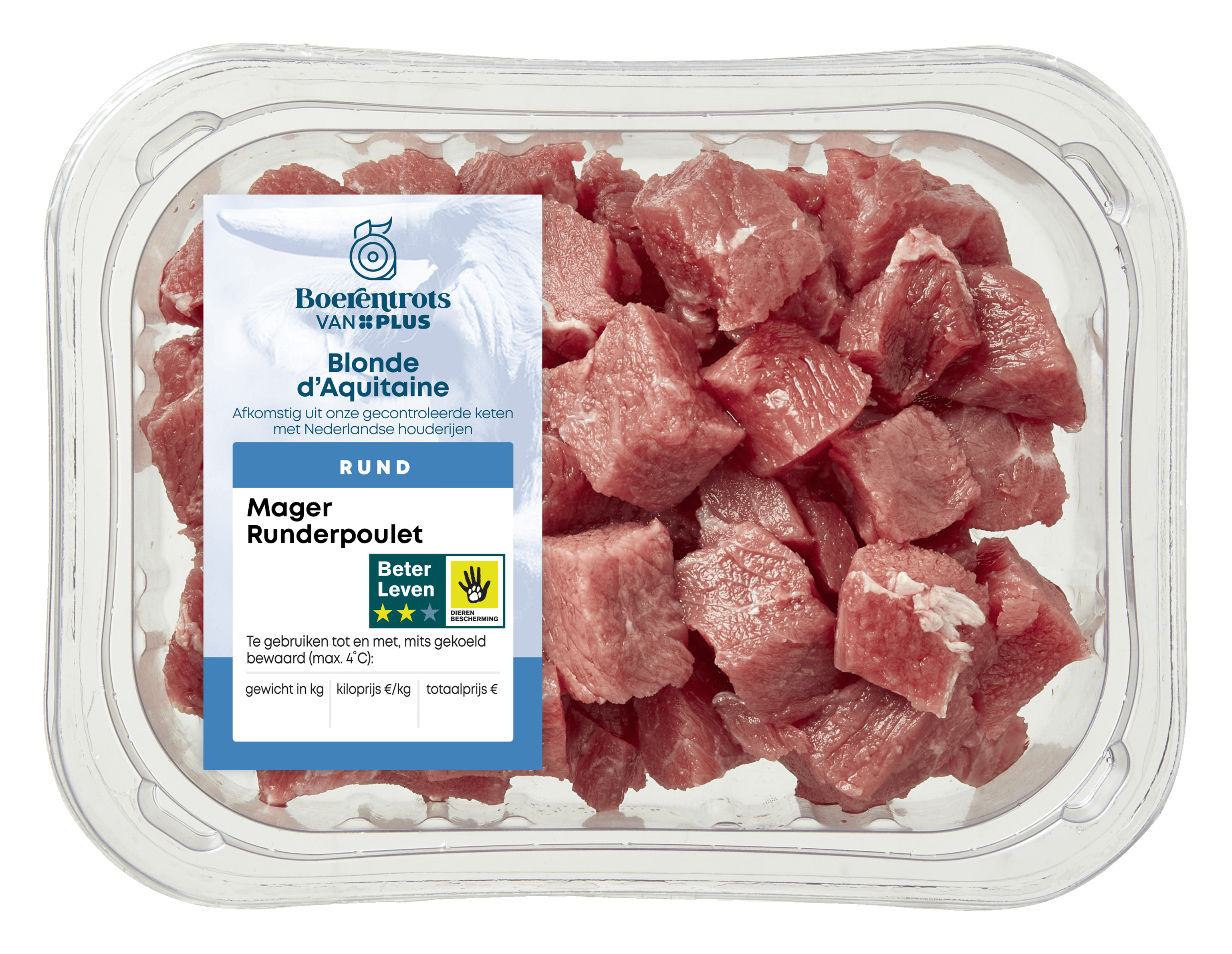PLUS Boerentrots Mager Runderpoulet Blonde d'Aquitaine