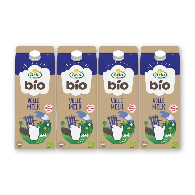 Arla Biologisch volle melk 4-pack