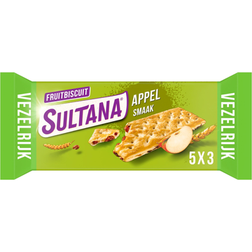 Sultana Fruitbiscuit Appel koek 5x3 stuks