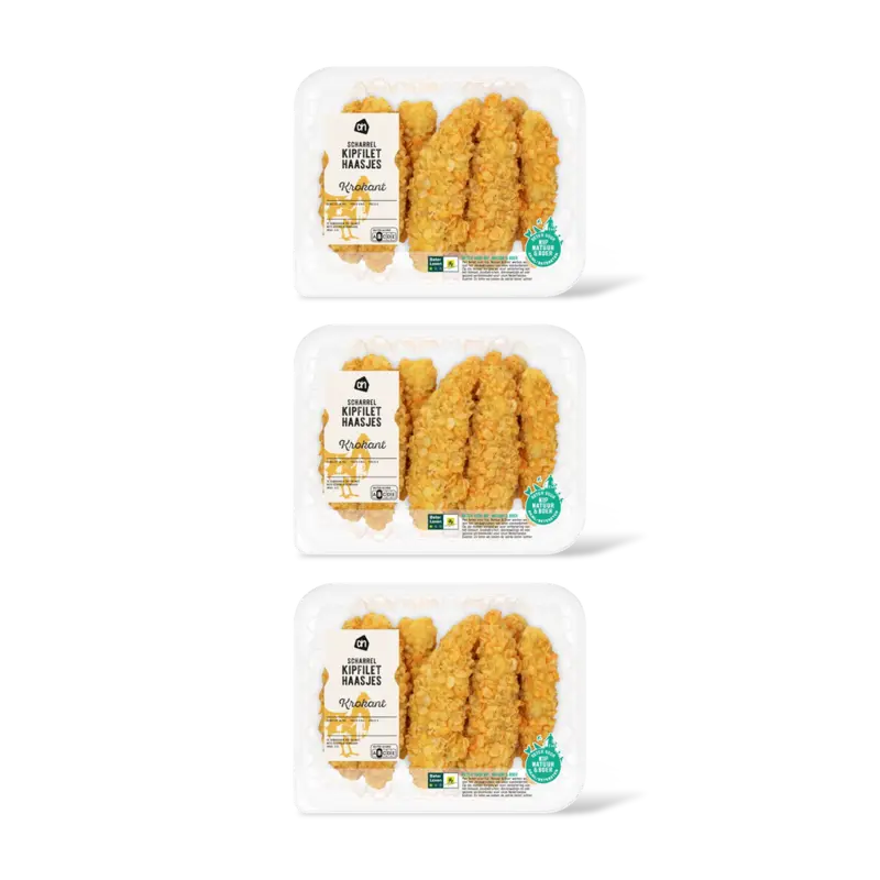 AH Scharrel krokante kipfilethaasjes 3-pack