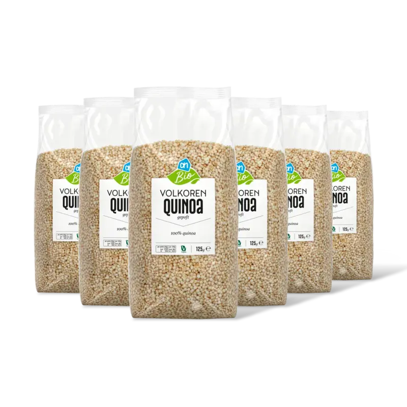 AH Biologisch 100% Volkoren quinoa gepoft 6-pack