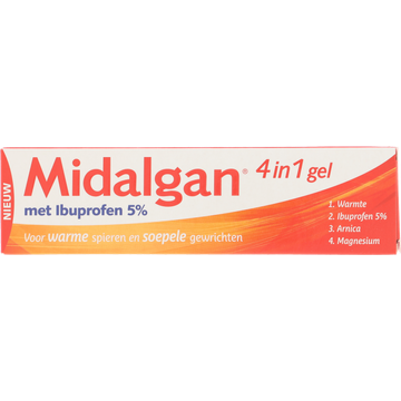 Midalgan 4in1 gel met Ibuprofen 5% 100gr