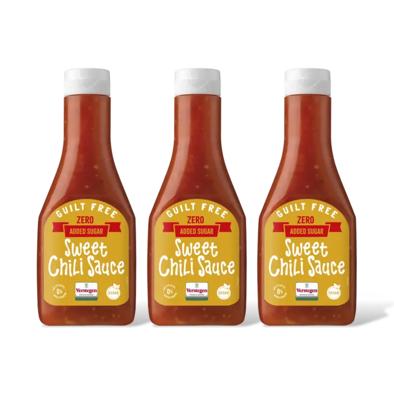 Verstegen Sweet chili saus zero added sugar 3-pack