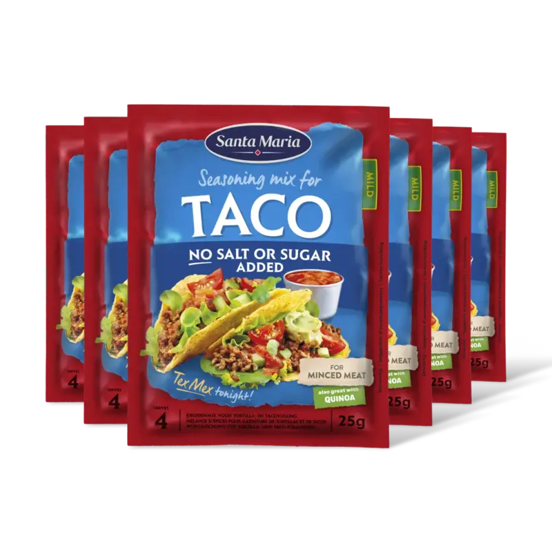 Santa Maria Kruidenmix taco no salt or sugar 6-pack