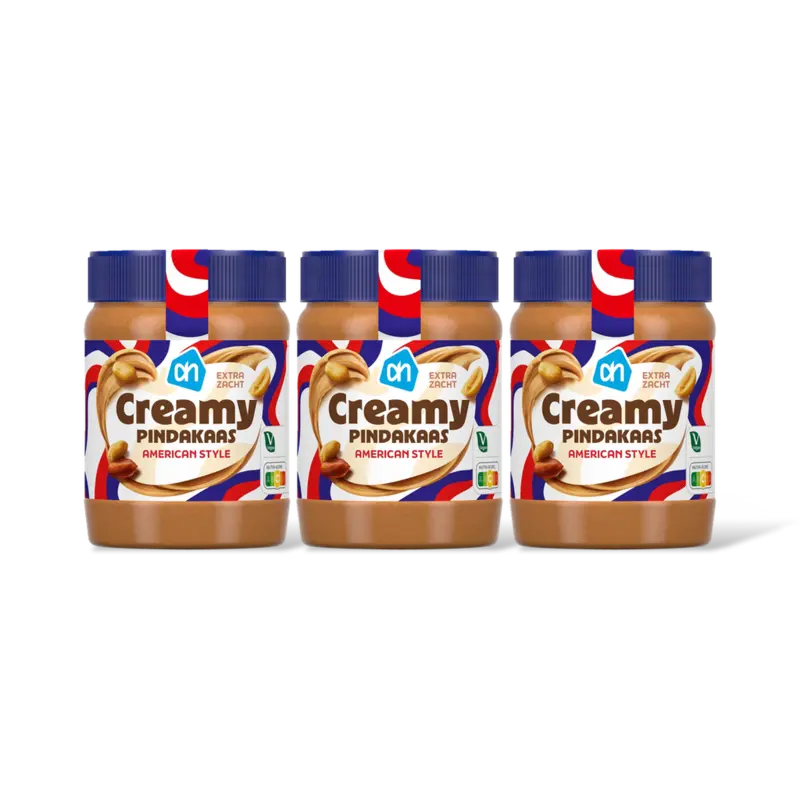 AH Creamy pindakaas American style 3-pack