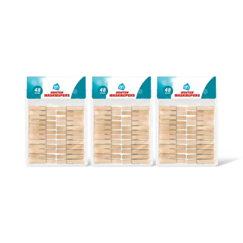 AH Houten wasknijpers 3-pack