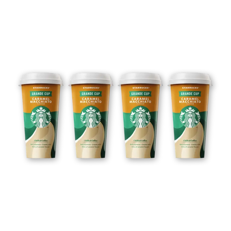 Starbucks Caramel macchiato grande cup 4-pack