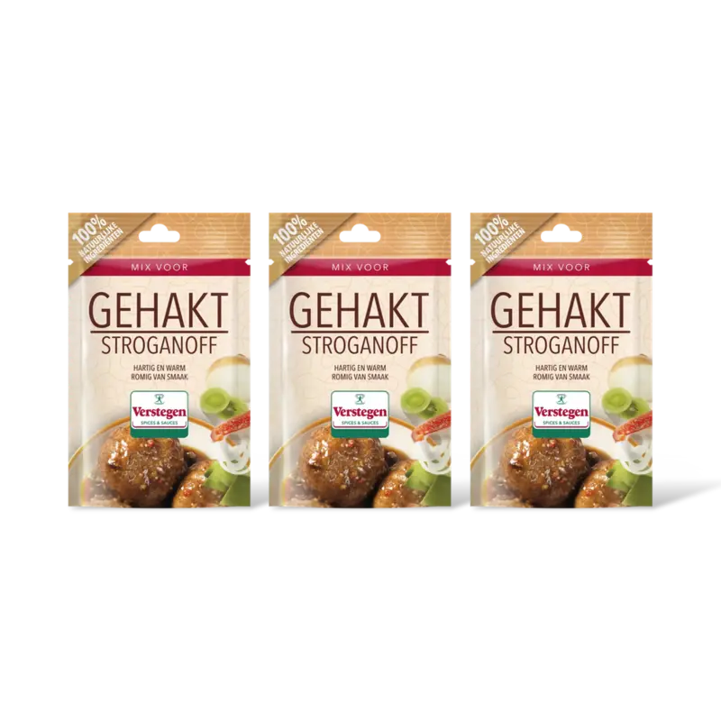 Verstegen Kruidenmix voor gehakt stroganoff 3-pack