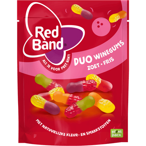 Red Band Duo winegums zoet fris