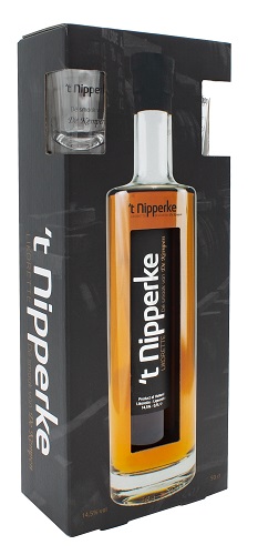 't Nipperke Likeur met 2 shotglaasjes