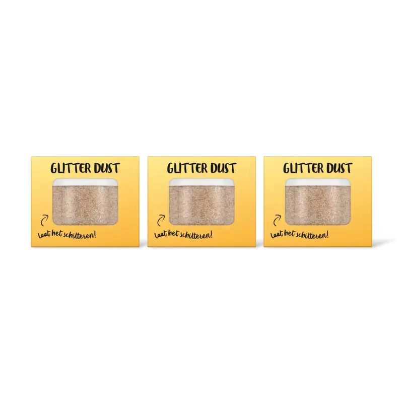 AH Glitter dust goud 3-pack
