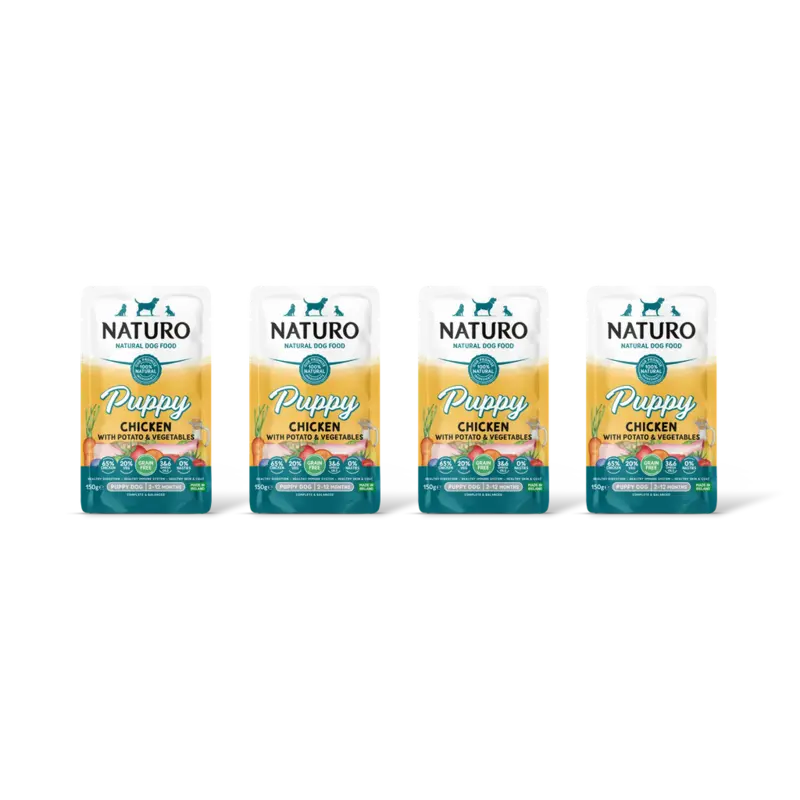 Naturo Puppy grain free chicken potatoes 4-pck