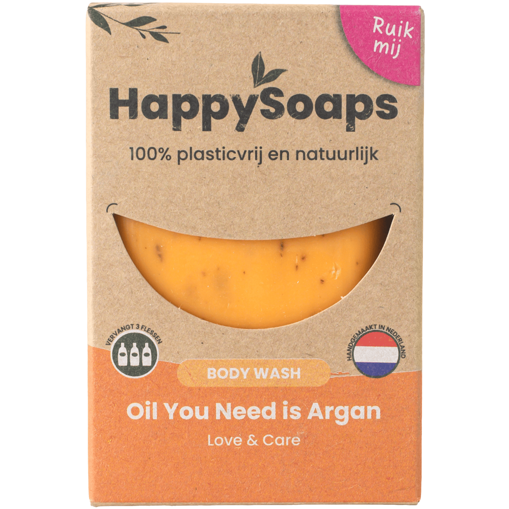HappySoaps Arganolie en rozemarijn body bar