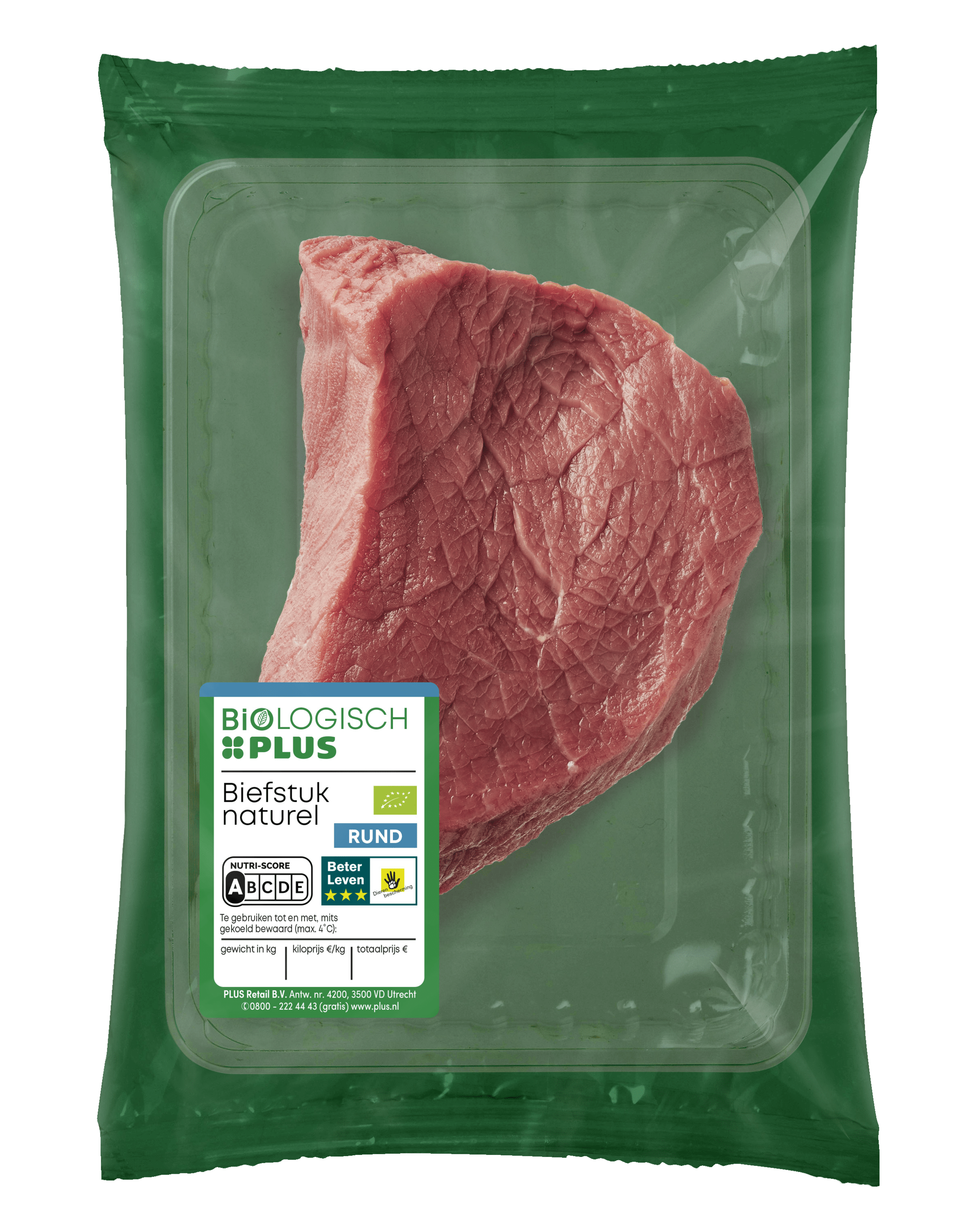 Biologisch PLUS Biefstuk naturel 1 stuk