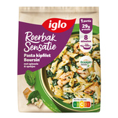 Iglo Roerbaksensatie pasta met spinazie, kipfilet en Boursin