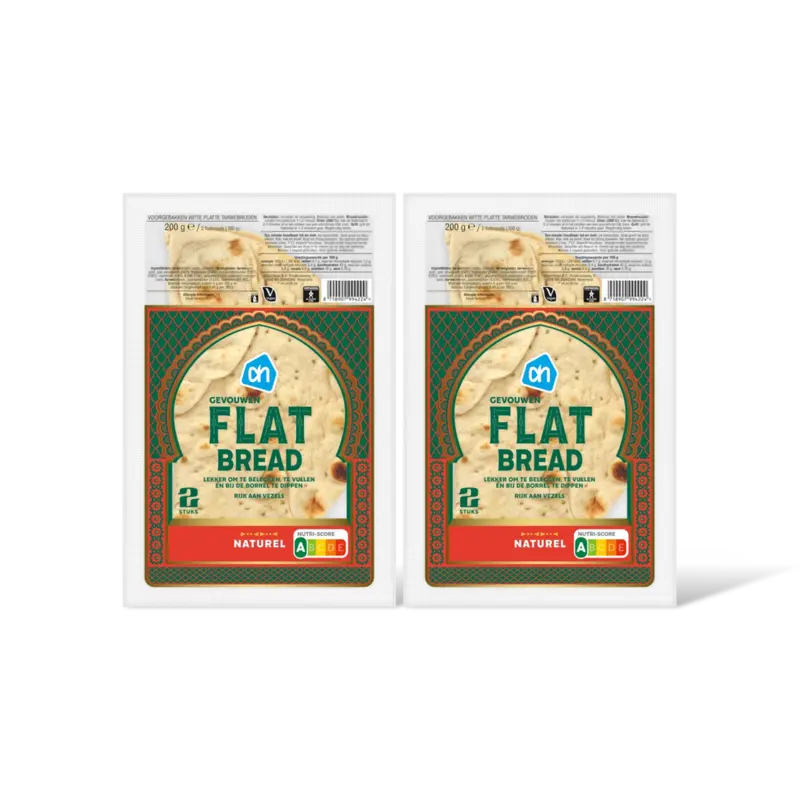AH Gevouwen flatbread naturel 2-pack