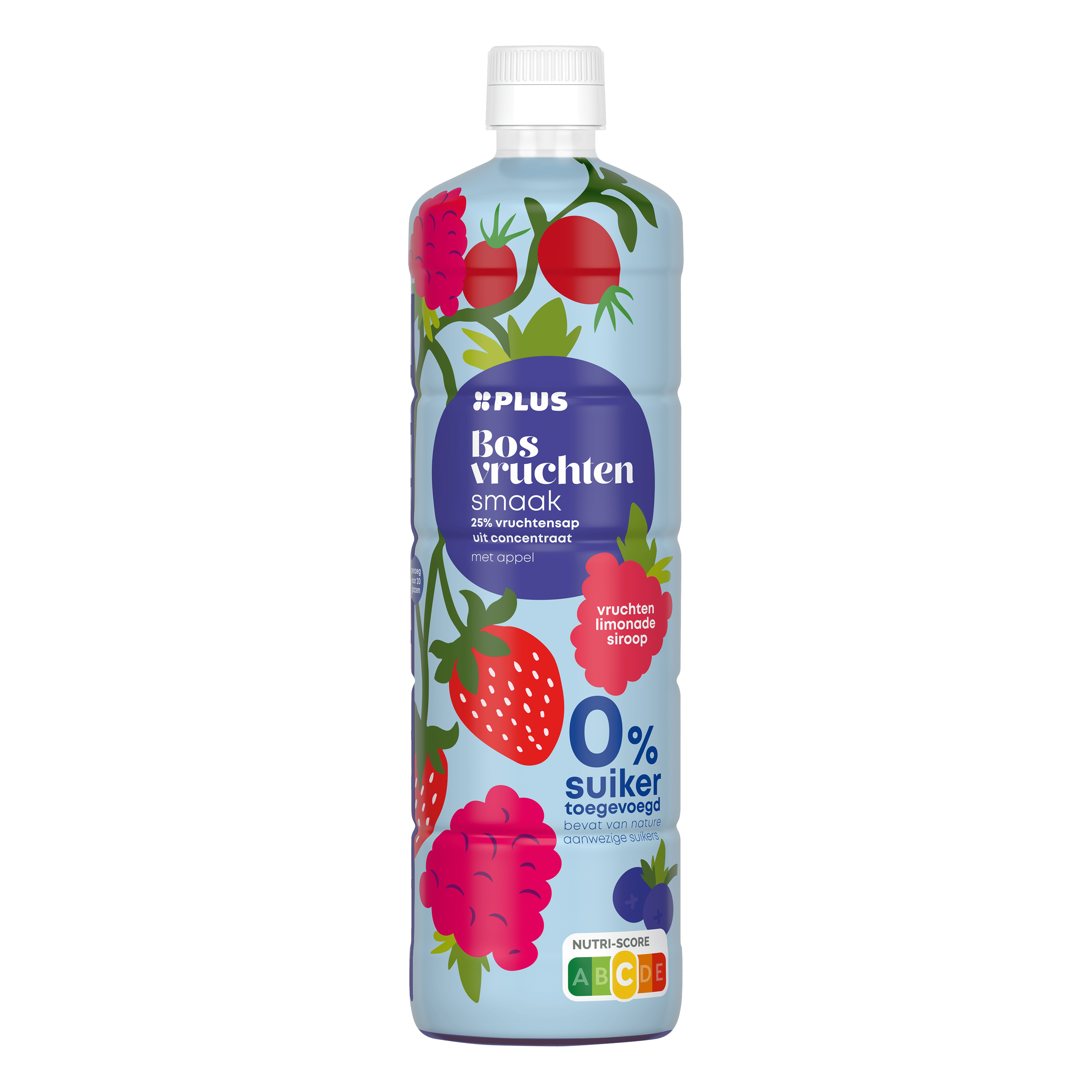PLUS Limonadesiroop bosvruchten zero