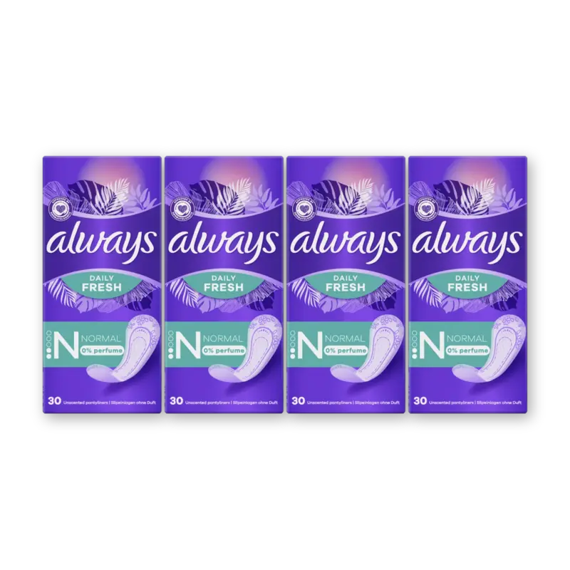 Always Dailies Fresh Normal 0% 4-pack