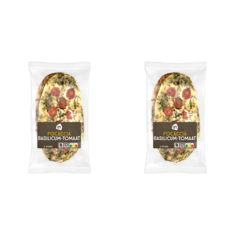 AH Focaccia basilicum tomaat 2-pack