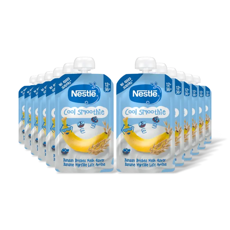 Nestlé Baby cool smoothie banan bosbes 12m 12pk