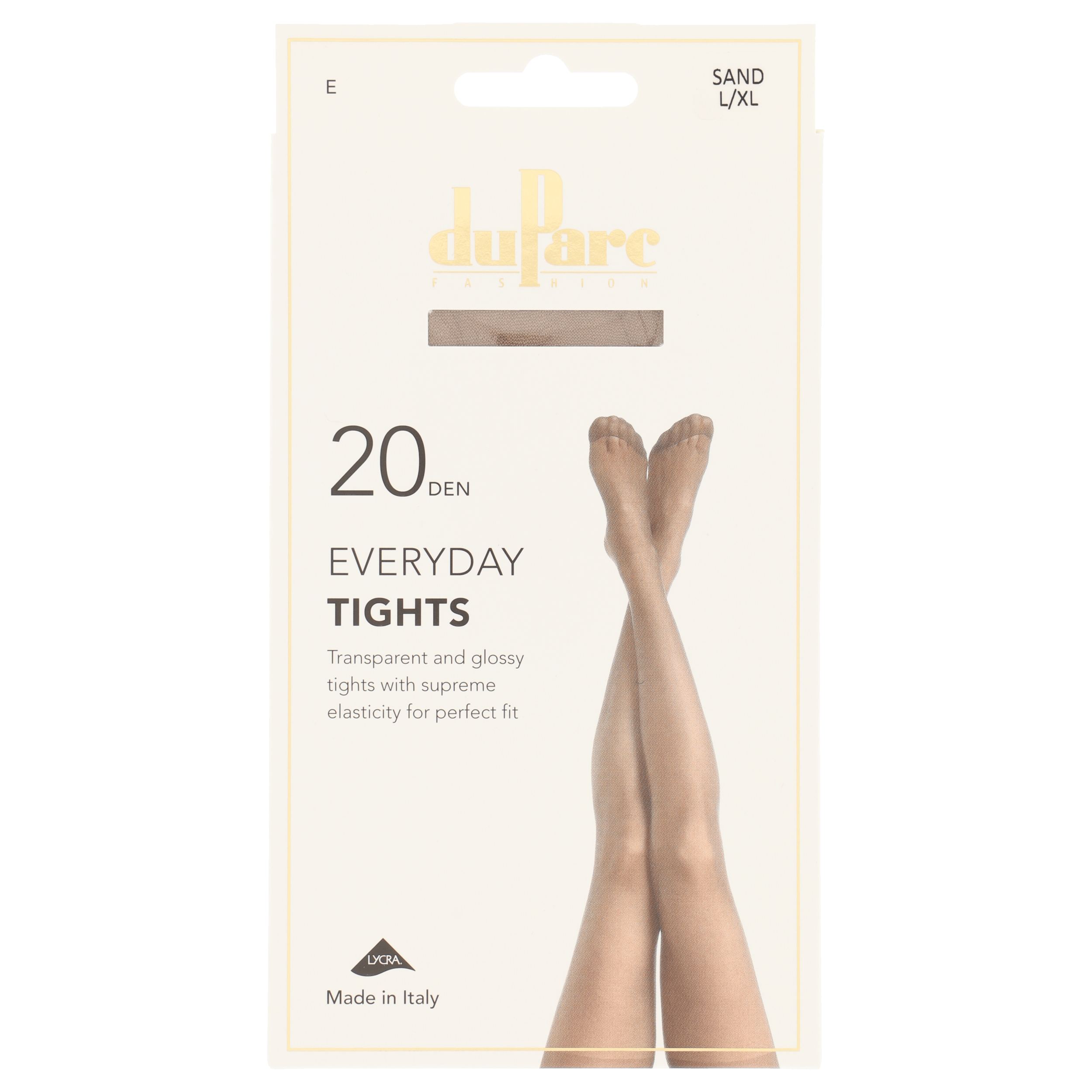 DuParc Panty Lycra 20D Glans Sand LXL
