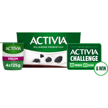 Activia Yoghurt Pruim 4 x 125 g