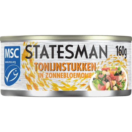 Statesman Tonijnstukken in zonnebloemolie