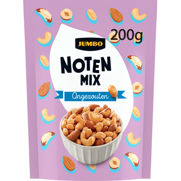 Jumbo Noten Mix Ongezouten 200 g