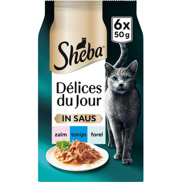 Sheba Kattenvoer Délices du Jour - Vis Selectie in saus Natvoer - 6 x 50 g