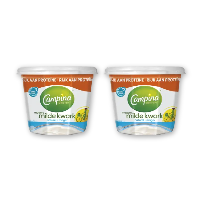 Campina Magere milde kwark naturel 2-pack