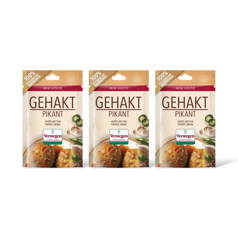 Verstegen Kruidenmix voor gehakt pikant 3-pack