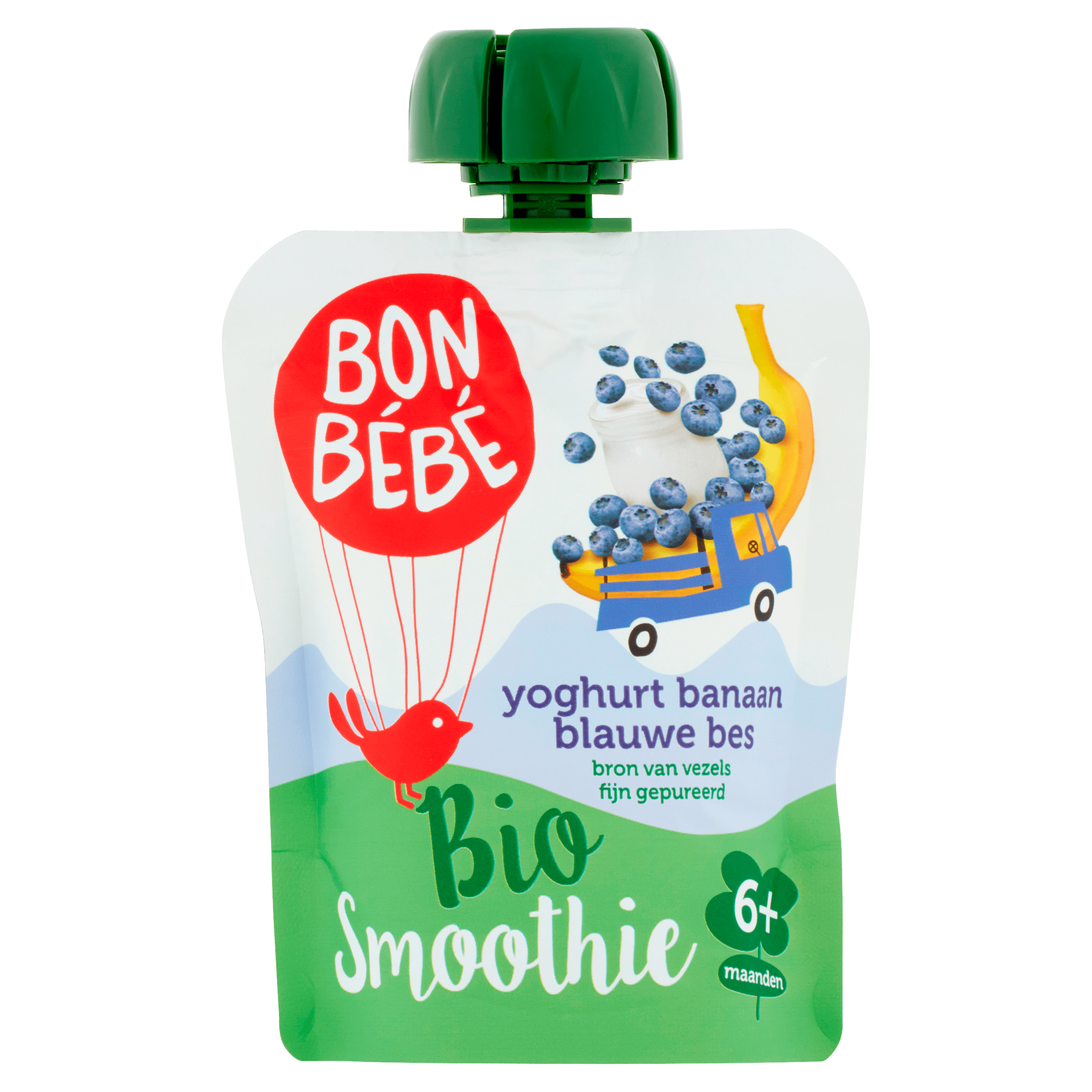 Bonbebe knijp yoghurt banaan blauwe bes +6m