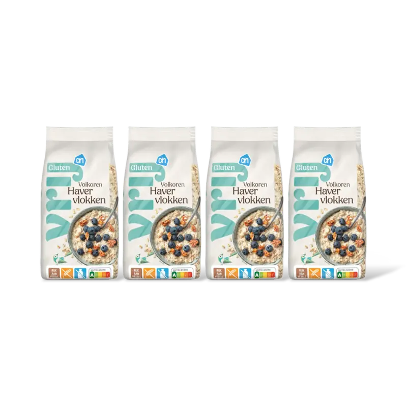 AH Glutenvrij Volkoren havervlokken 4-pack