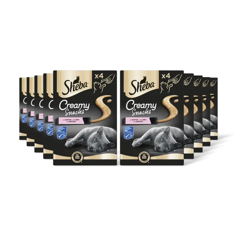 Sheba Creamy snacks zalm 10-pack