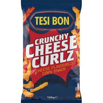 Tesi Bon Crunchy Cheese Curlz Cheese Flavoured Corn Snack 100 g
