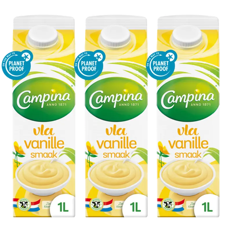 Campina Vanille Vla 1L 3-pack