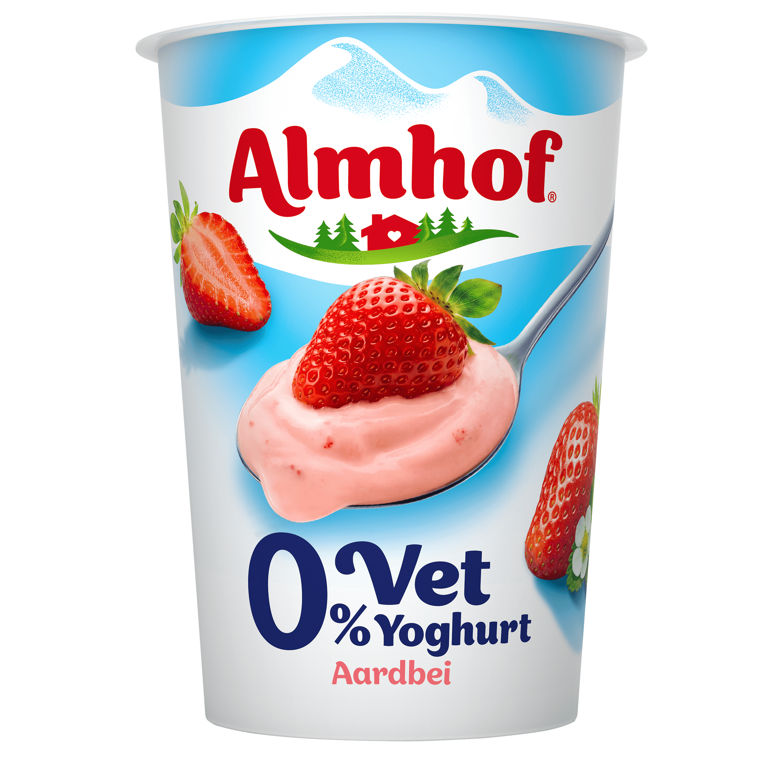 Almhof 0% vet yoghurt Aardbei