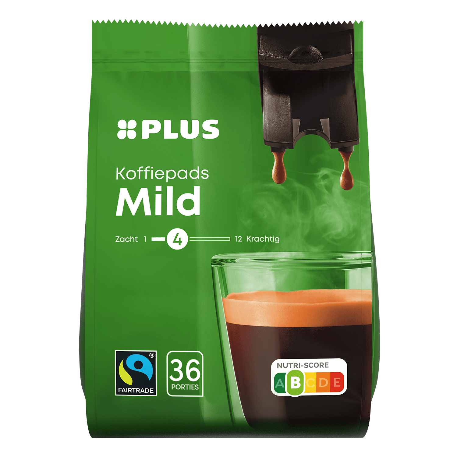 PLUS Koffiepads mild Fairtrade
