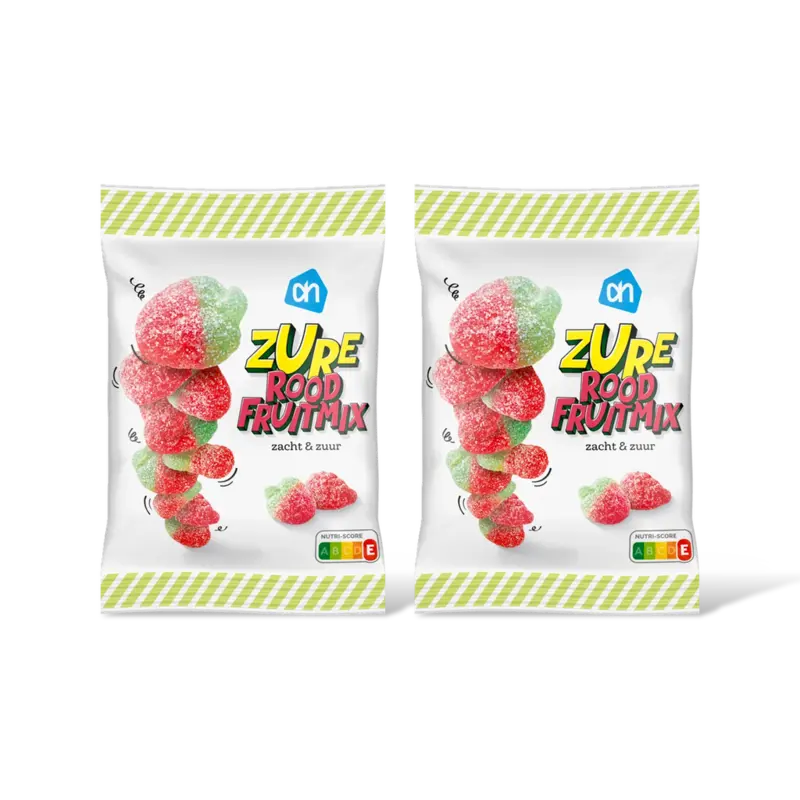 AH Rood fruitmix zacht en zuur 2-pack