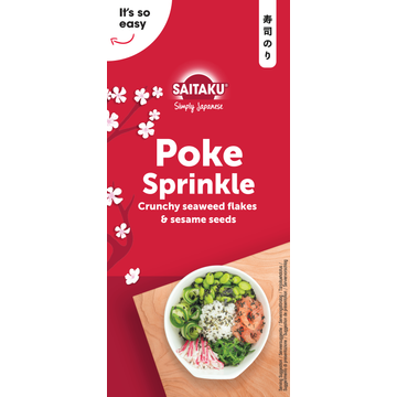Saitaku Poke Sprinkle Crunchy Seaweed Flakes & Sesame Seeds 10g