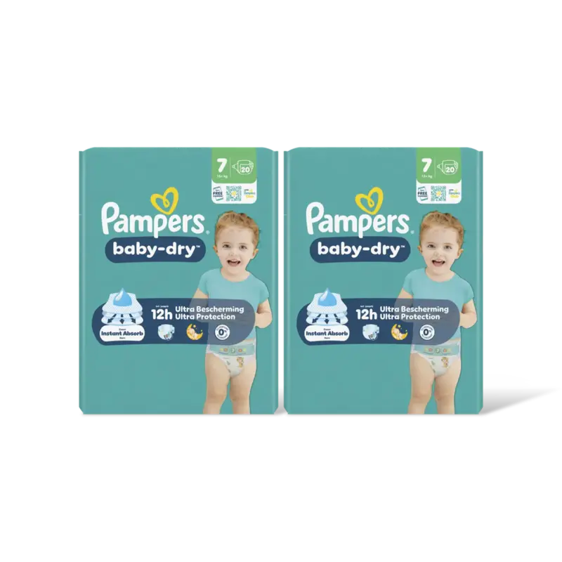 Pampers Baby-dry luiers maat 7 2-pack