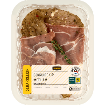 Jumbo Gekruide Kip met Ham Scharrelkip ca. 250 g