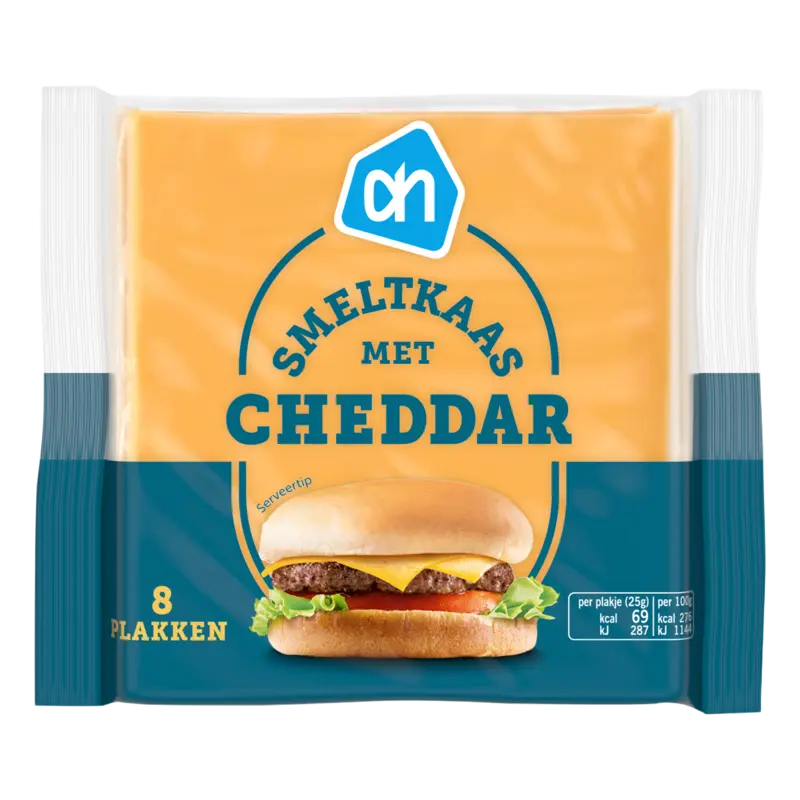 AH Smeltkaas met cheddar plakken