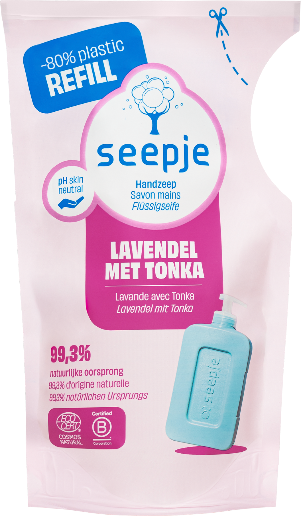 Seepje Lavendel Tonka Handzeep Vloeibare Refill 300 ML