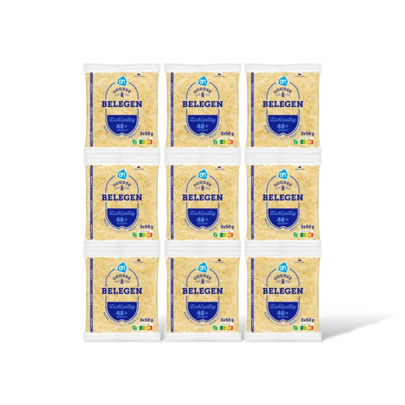 AH Goudse belegen geraspte kaas 48+ 3-pack