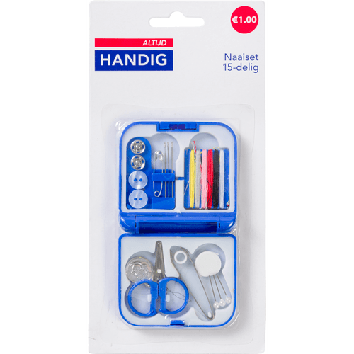 Altijd handig Reis naaisetje 15 delig 2 ass.