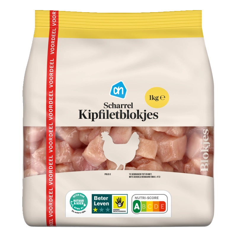 AH Scharrel kipfilet blokjes voordeel