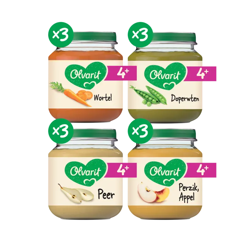 Olvarit Variatiemenu groente & fruit 4m+