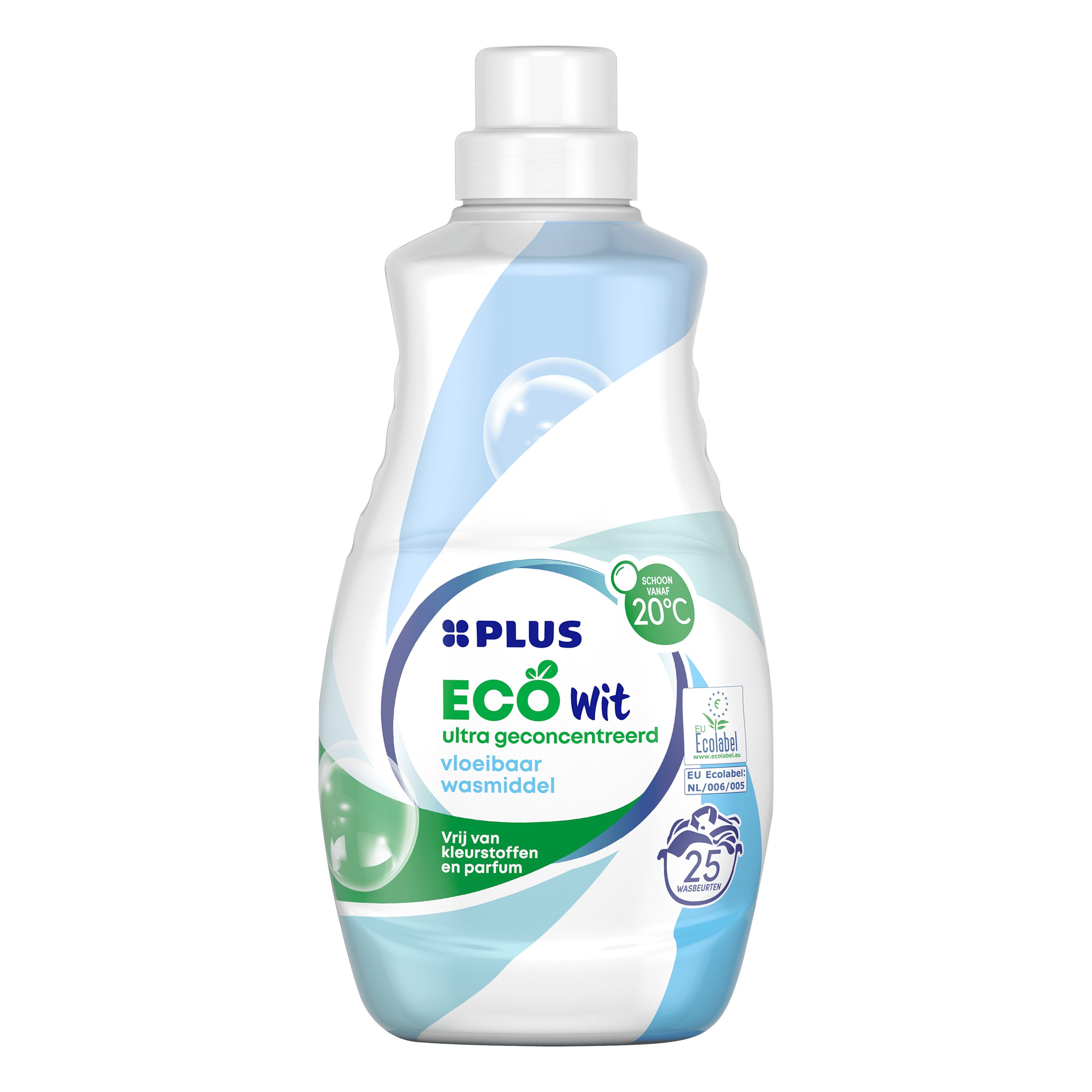 PLUS Vloeibaar wasmiddel eco wit 25sc
